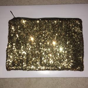 Gold Sequin clutch purse